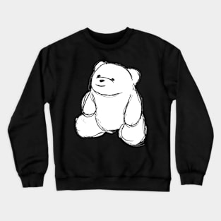 Happy Smiley Bear Sketch Stickers Crewneck Sweatshirt